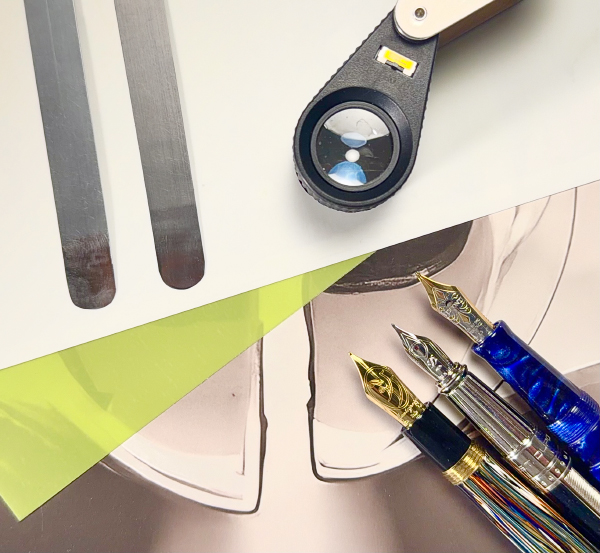 Pen and tuning kit at the bench